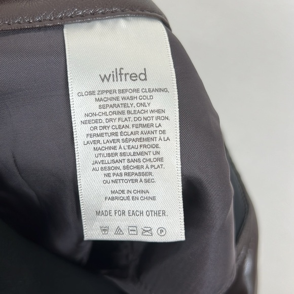 NWT Wilfred Melina Vegan Leather Pants Mocha Brown | Size 10 - Picture 9 of 9